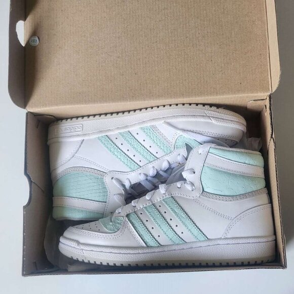 Adidas Originals Top Ten Rb Casual Sneakers Snake Mint Blue White New in Box b79 - Picture 6 of 8
